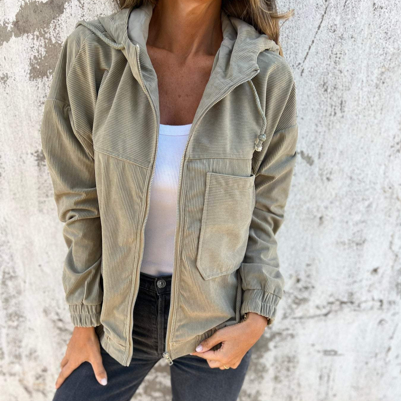 Donna - Elegante giacca di velluto a coste - Stile senza tempo