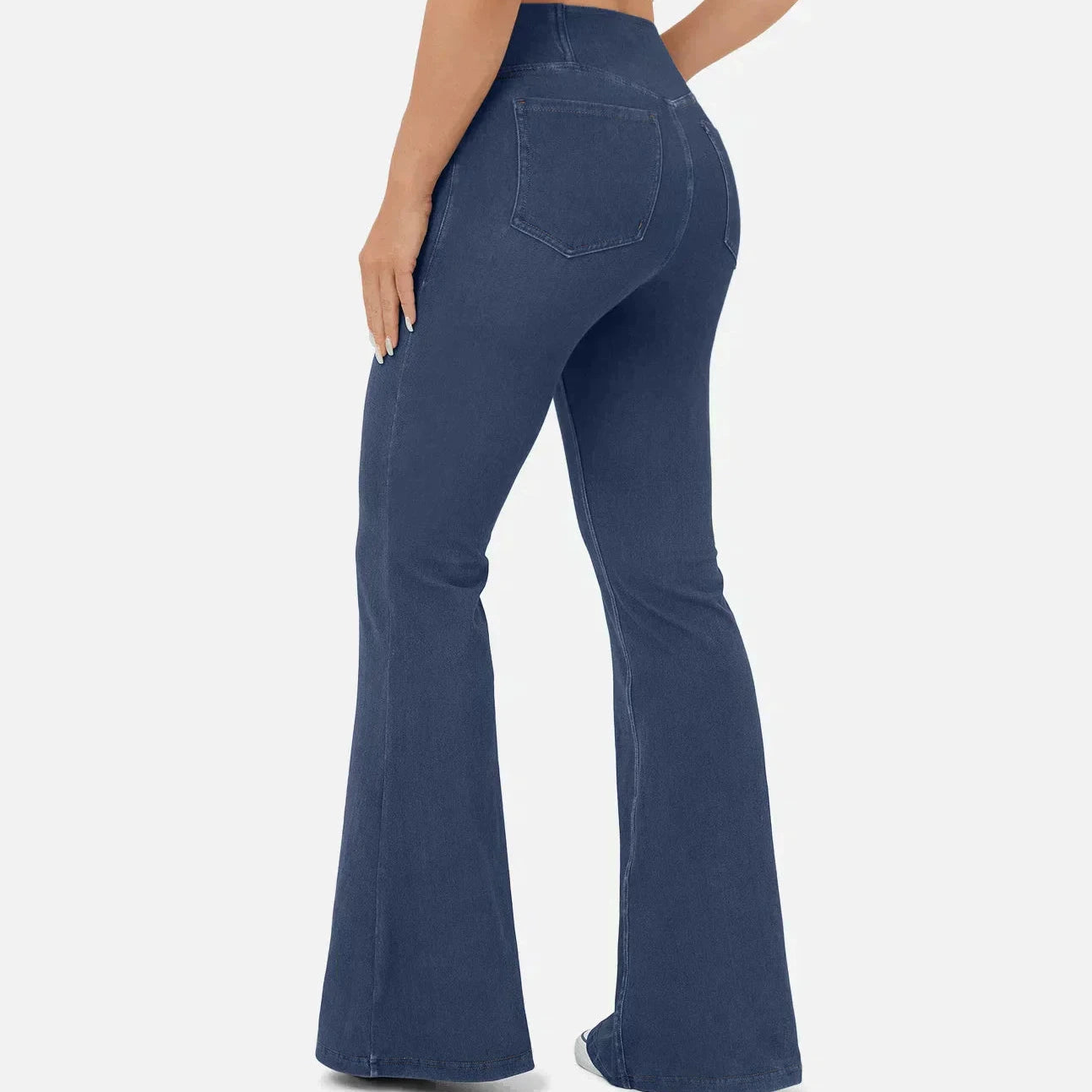 Donna - Jeans svasati a vita alta - Stile incrociato