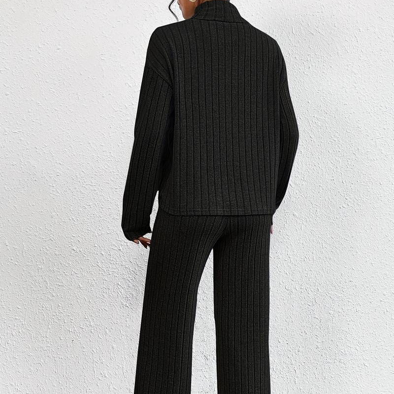 Donna' - Set due pezzi - Maglione a collo alto e pantaloni larghi