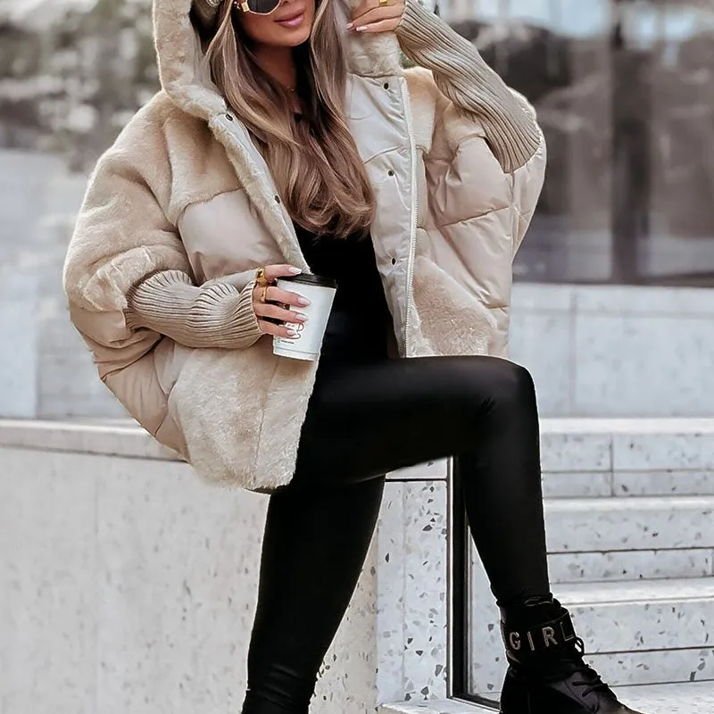 Donna - Cappotto caldo multicolore - Stile invernale