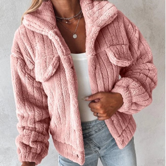 Donna - Cappotto corto e caldo - Stile accogliente