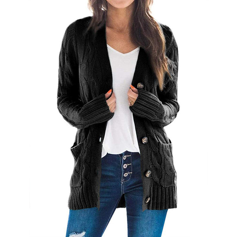Donna - Cardigan in maglia a coste - Tasche