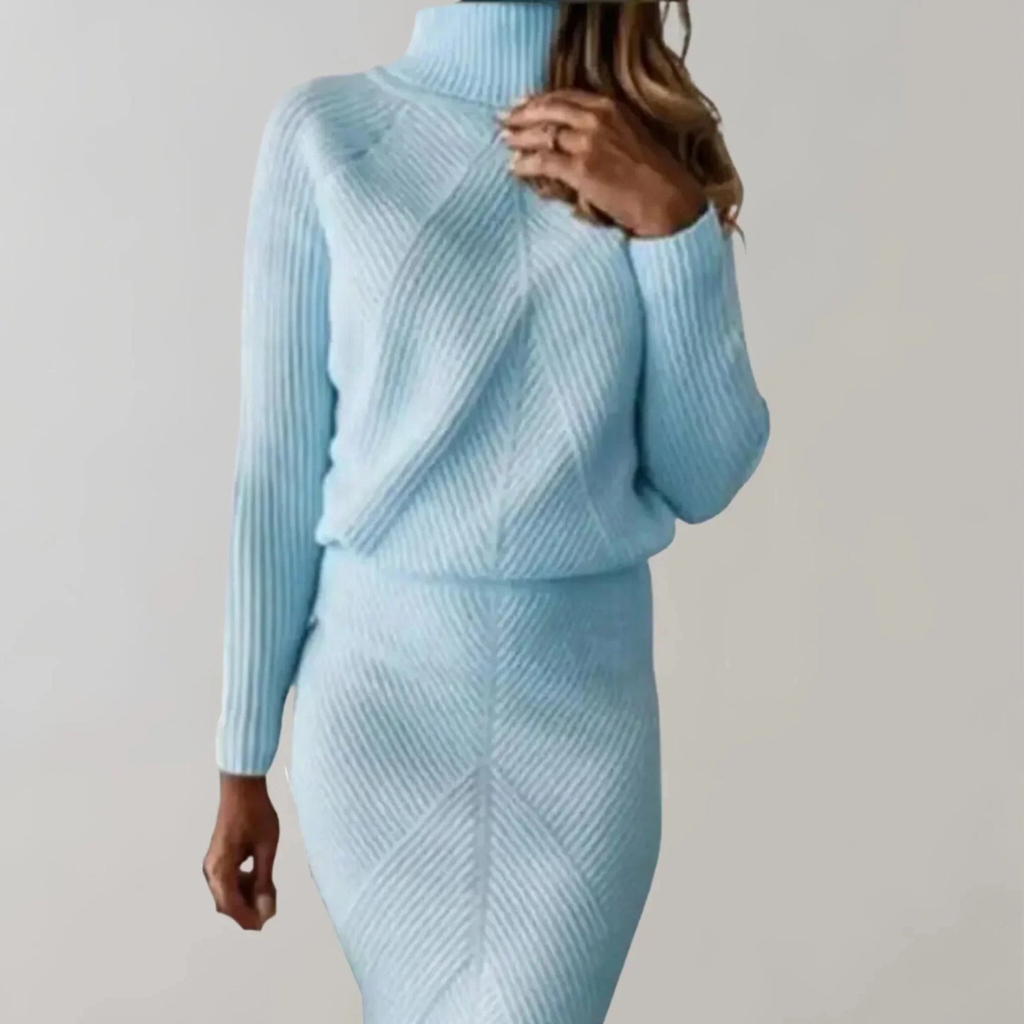 Donna - Set due pezzi slim - Maglia a coste