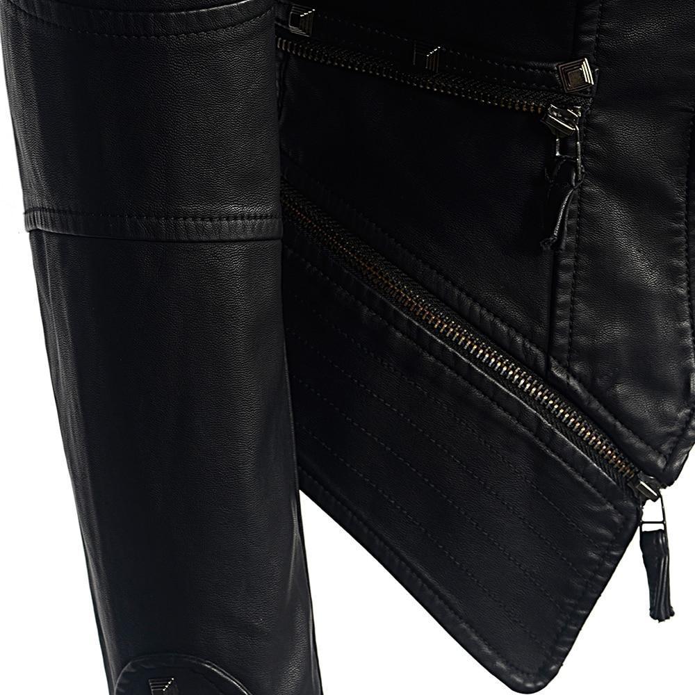 Donna - Giacca biker nera slim fit - Design alla moda