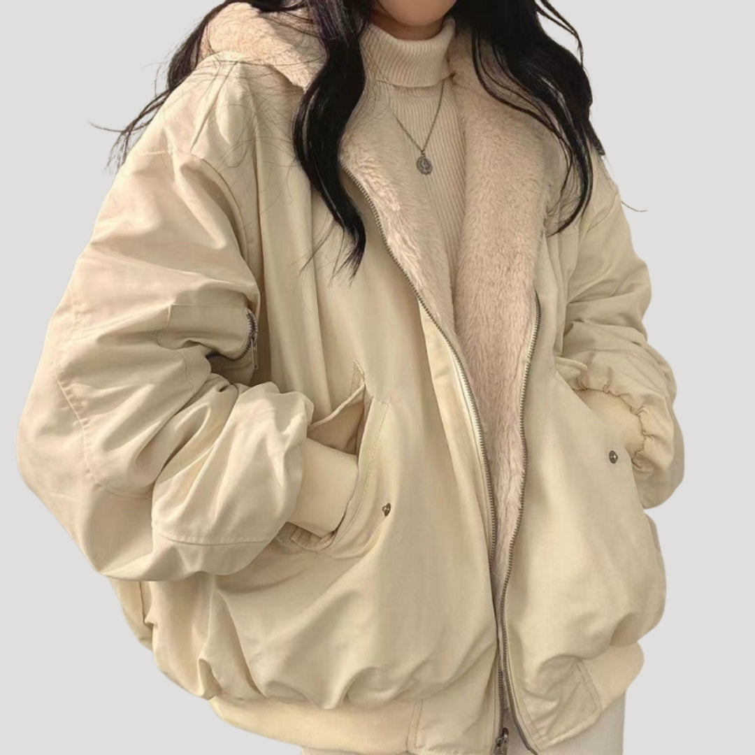 Donna - Giacca in pile Sherpa Teddy Coat - Stile invernale