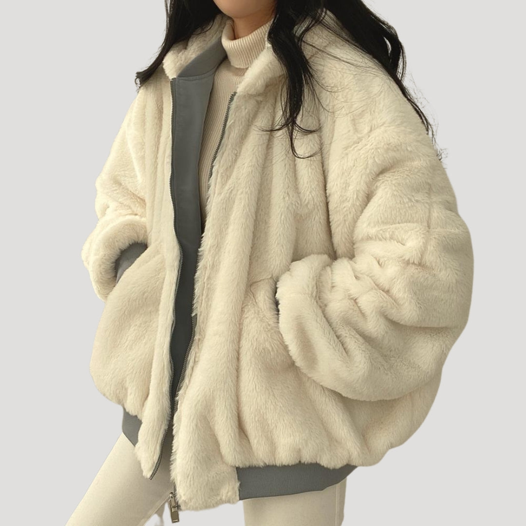 Donna - Giacca in pile Sherpa Teddy Coat - Stile invernale