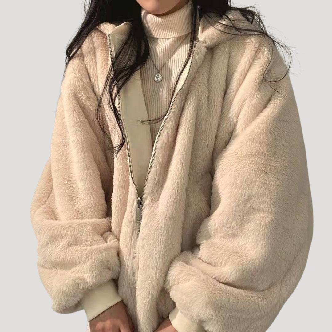 Donna - Giacca in pile Sherpa Teddy Coat - Stile invernale