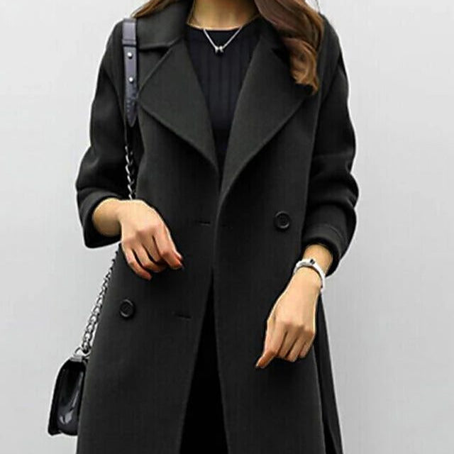Donna - Cappotto sartoriale in lana - Collo alto