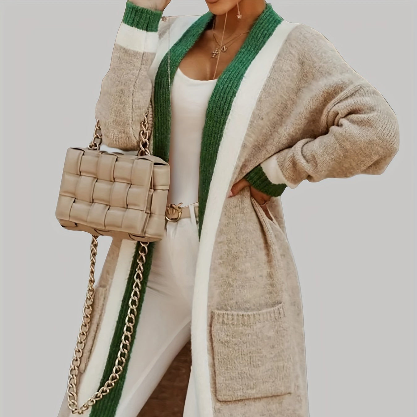 Donna - Cardigan lungo - Stile vintage
