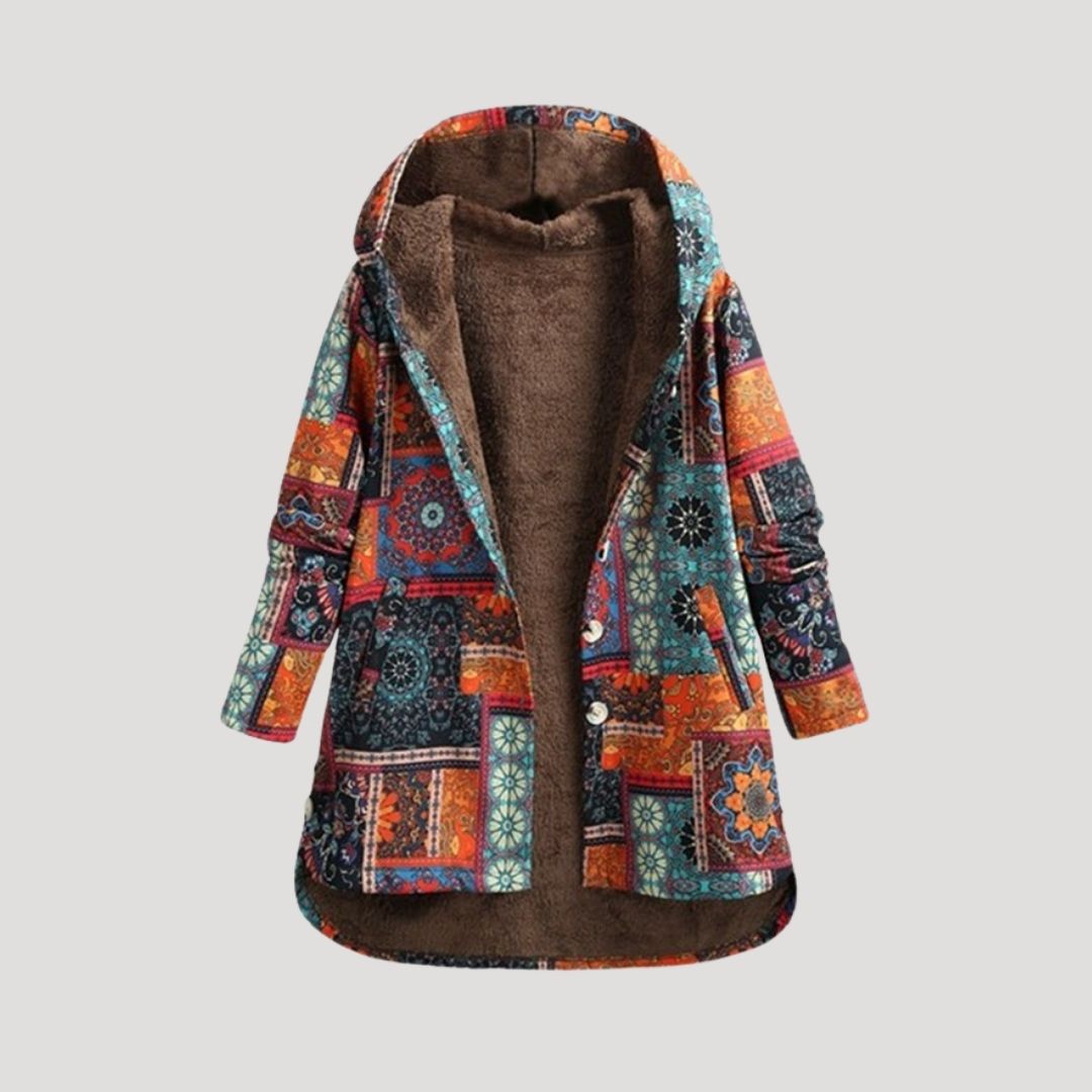 Donna - Cappotto invernale lungo in pelliccia sintetica con cappuccio