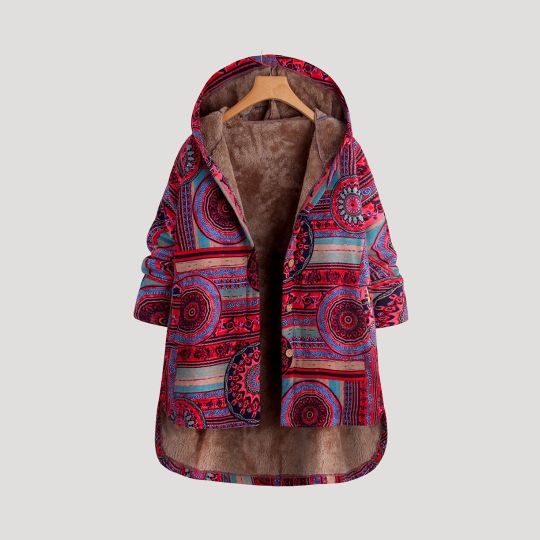 Donna - Cappotto invernale lungo in pelliccia sintetica con cappuccio