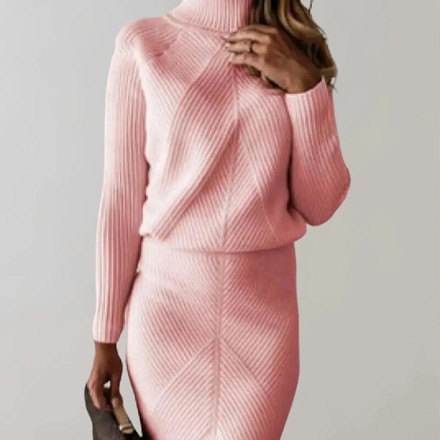 Donna - Set due pezzi slim - Maglia a coste