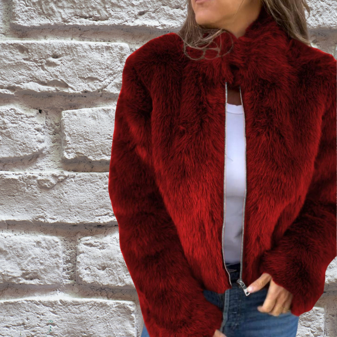 Donna - Caldo cappotto autunnale - Stile elegante