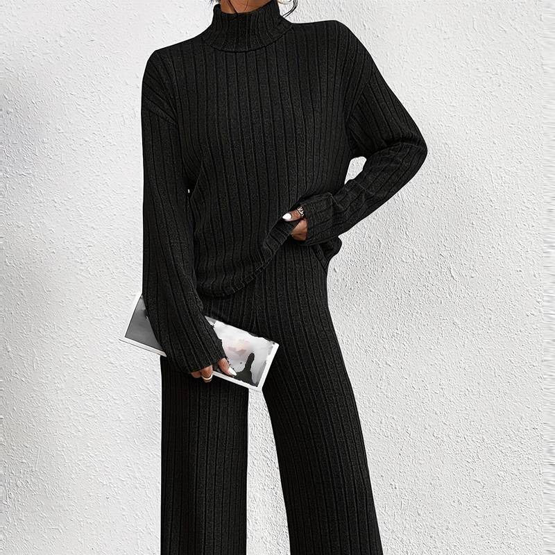 Donna' - Set due pezzi - Maglione a collo alto e pantaloni larghi