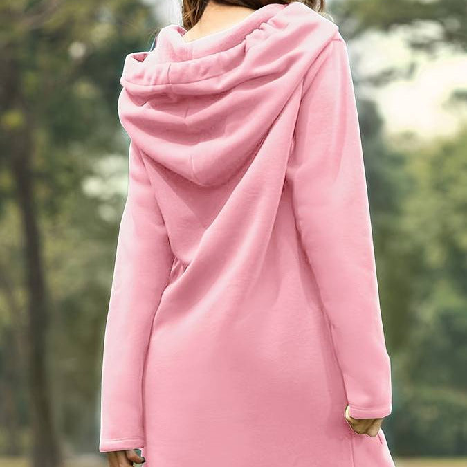 Donna - Felpa lunga con cappuccio - Morbida ed elegante