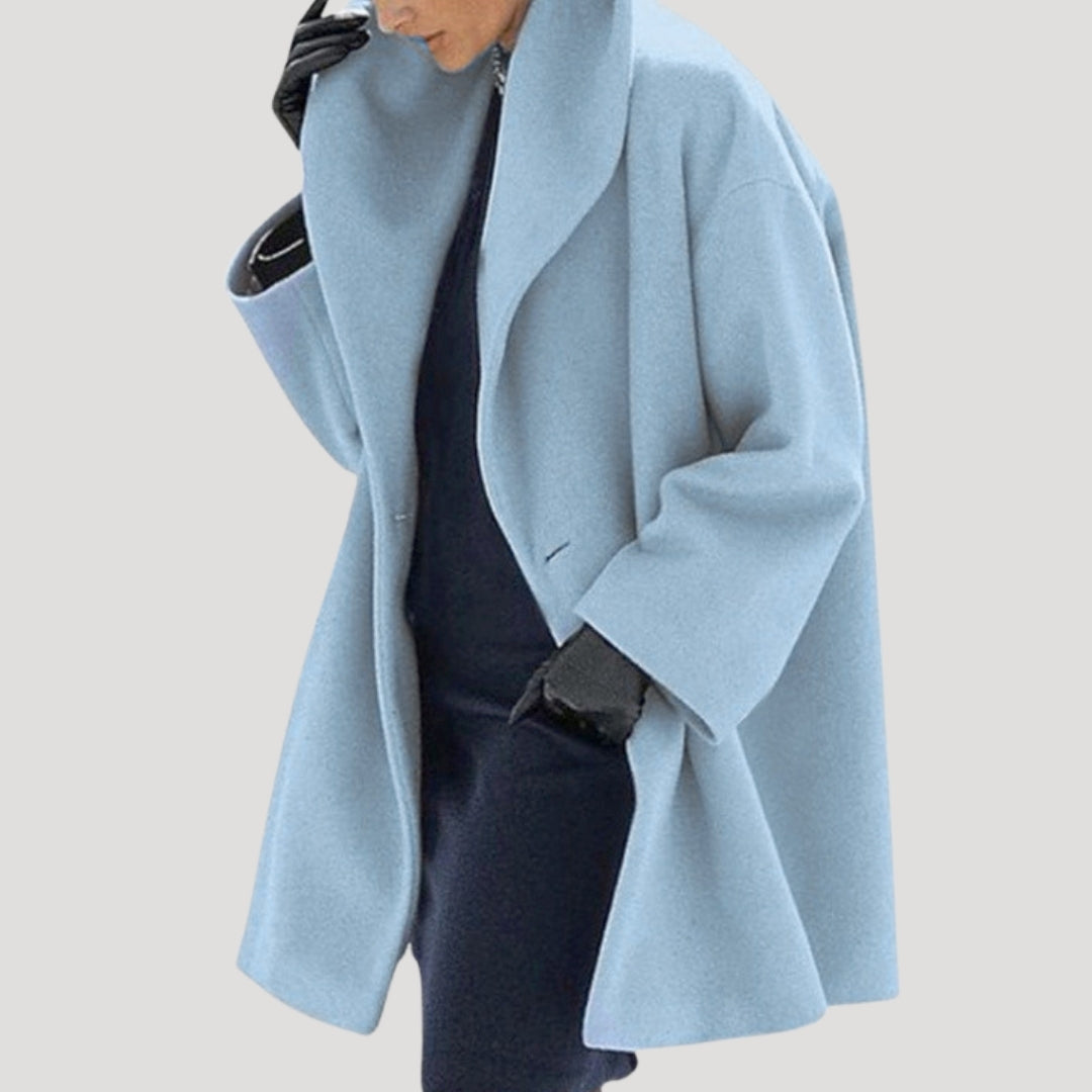 Donna - Cappotto in lana fuori misura - Stile invernale
