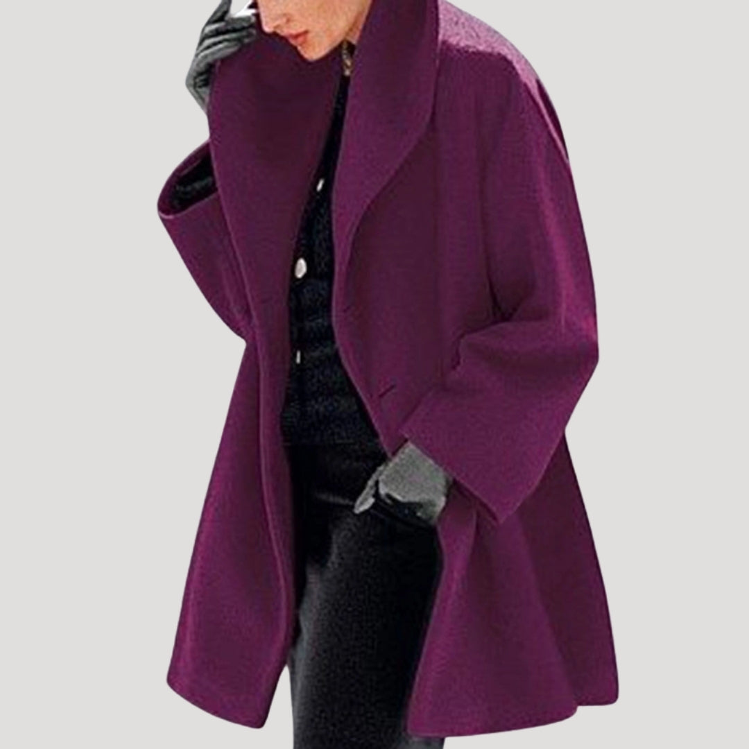 Donna - Cappotto in lana fuori misura - Stile invernale