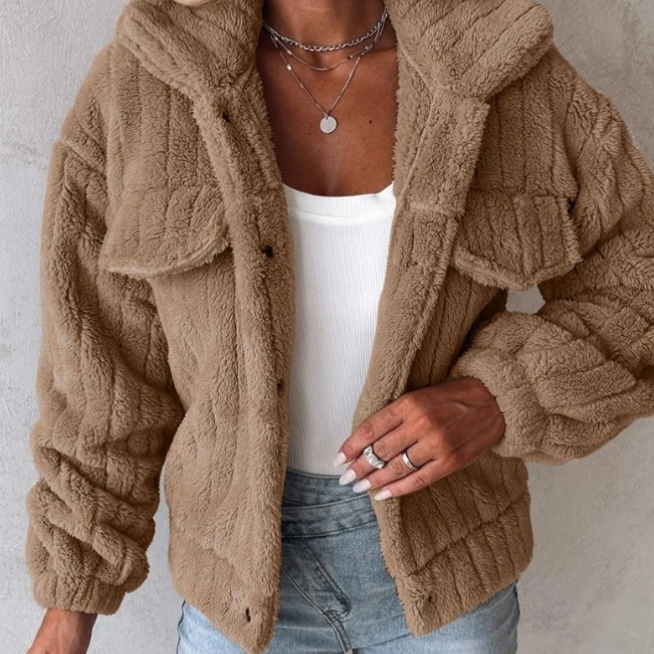 Donna - Cappotto corto e caldo - Stile accogliente