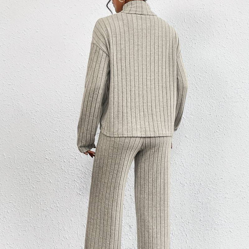 Donna' - Set due pezzi - Maglione a collo alto e pantaloni larghi