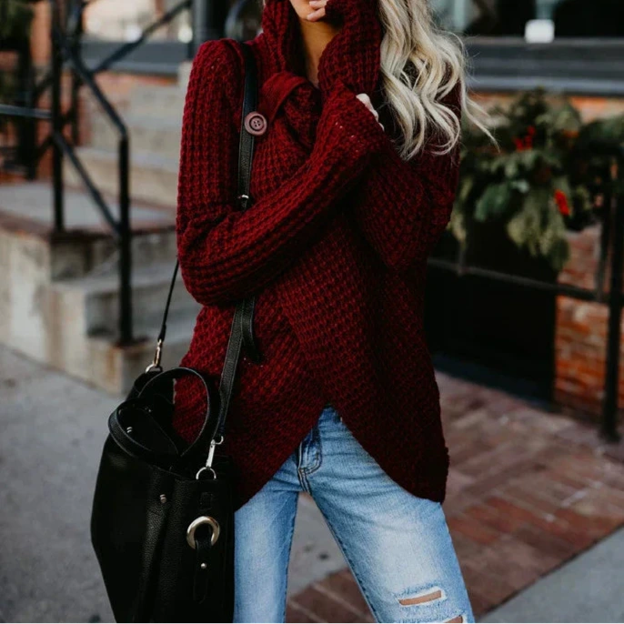 Donna - Pullover in maglia di lana - Vestibilità rilassata