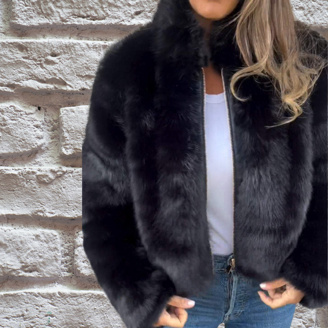 Donna - Caldo cappotto autunnale - Stile elegante