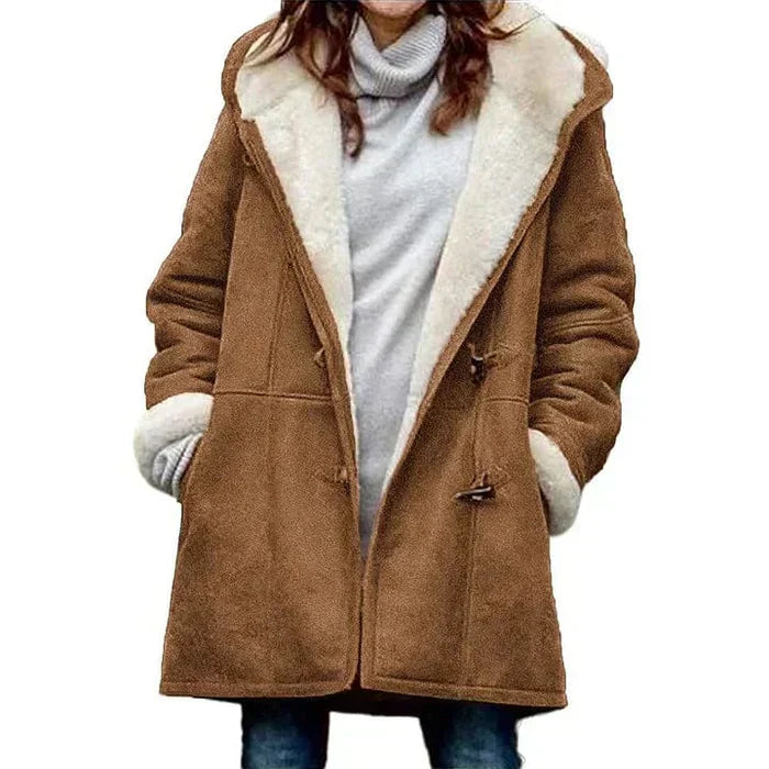 Donna - Giacca in pile - Stile invernale con cappuccio