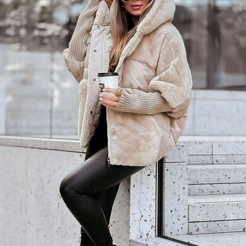 Donna - Cappotto caldo multicolore - Stile invernale