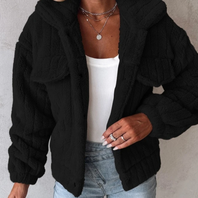 Donna - Cappotto corto e caldo - Stile accogliente