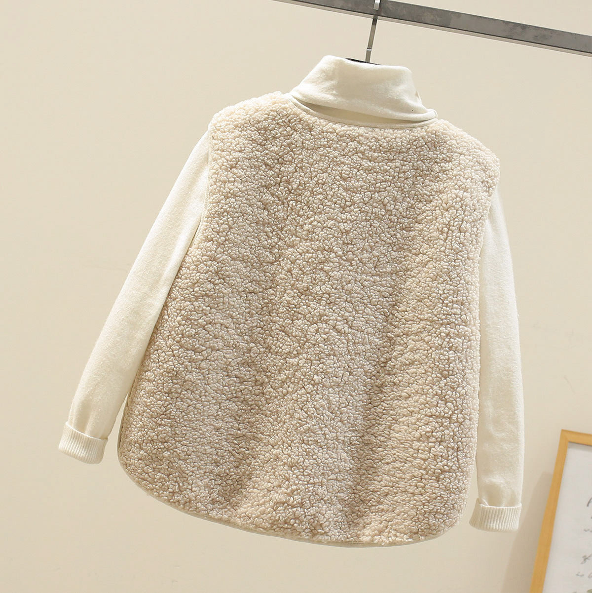 Donna - Gilet in shearling con chiusura a bottoni