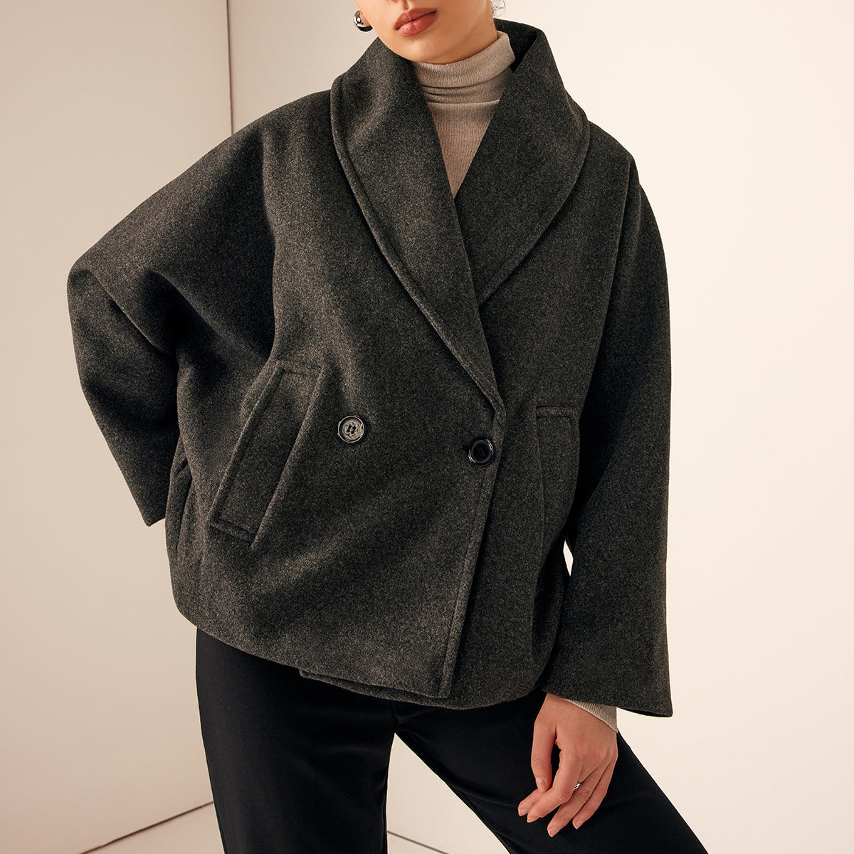 Donna - Cappotto classico in tweed - Stile corto