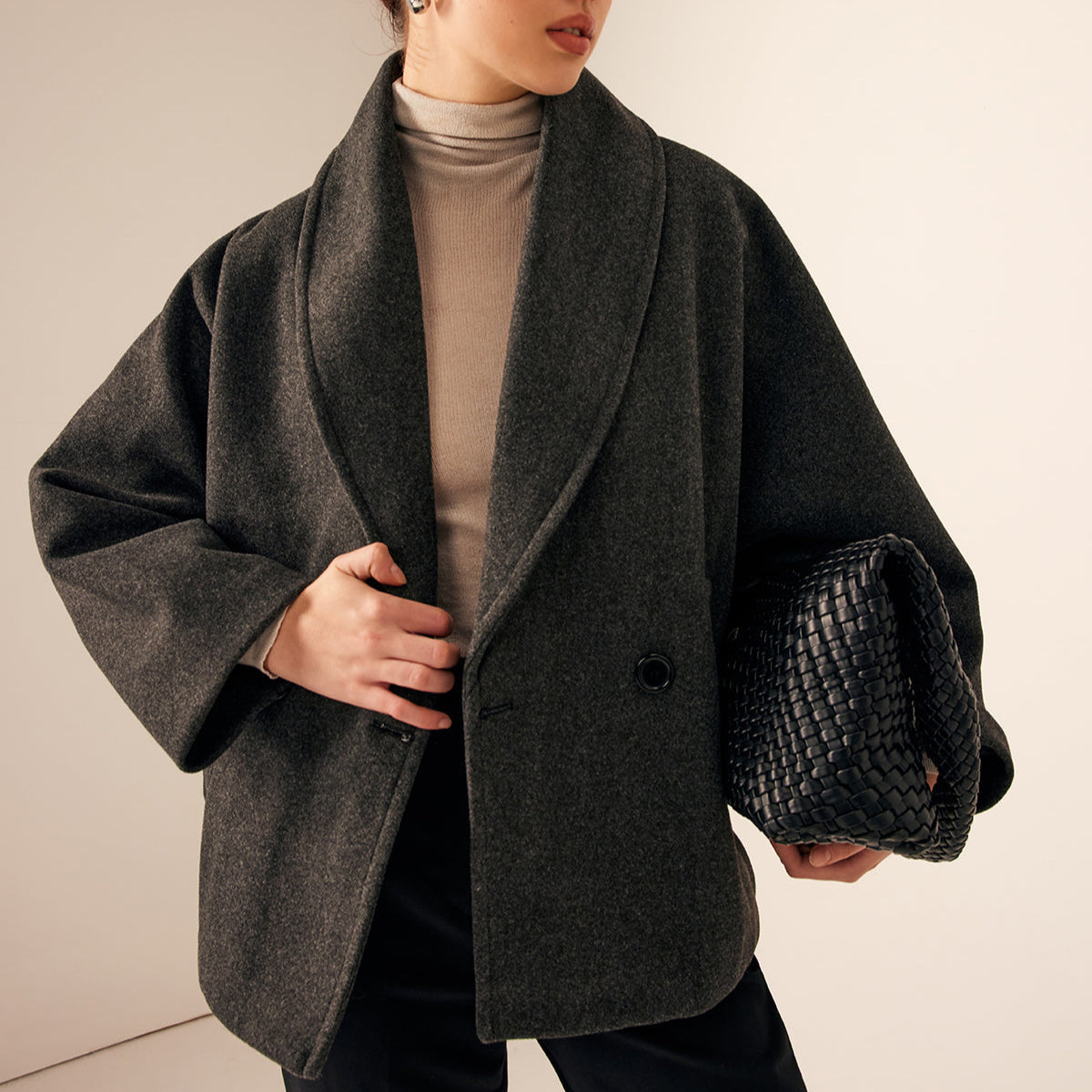 Donna - Cappotto classico in tweed - Stile corto
