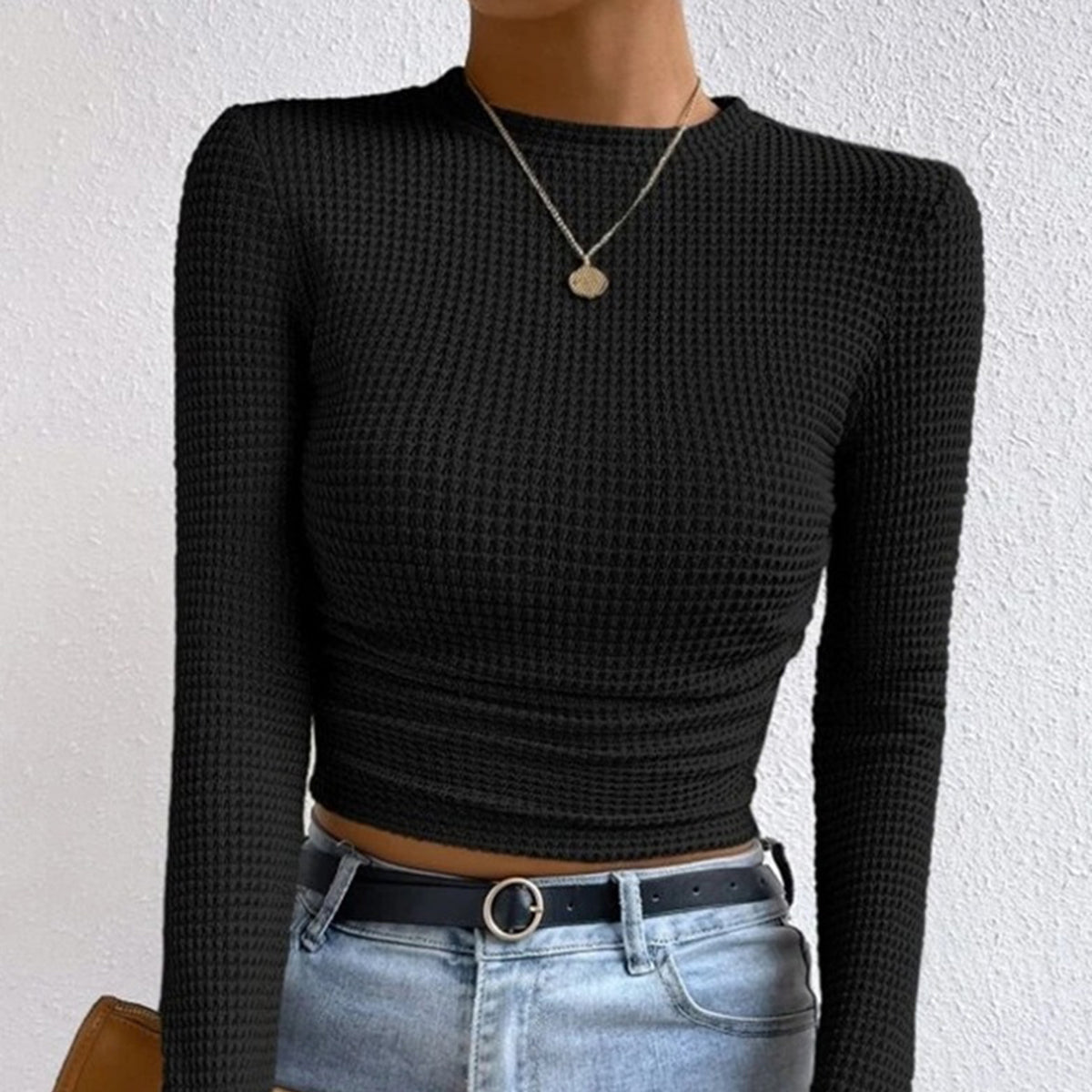 Donna - Maglione sottile - Maglia a punti waffle