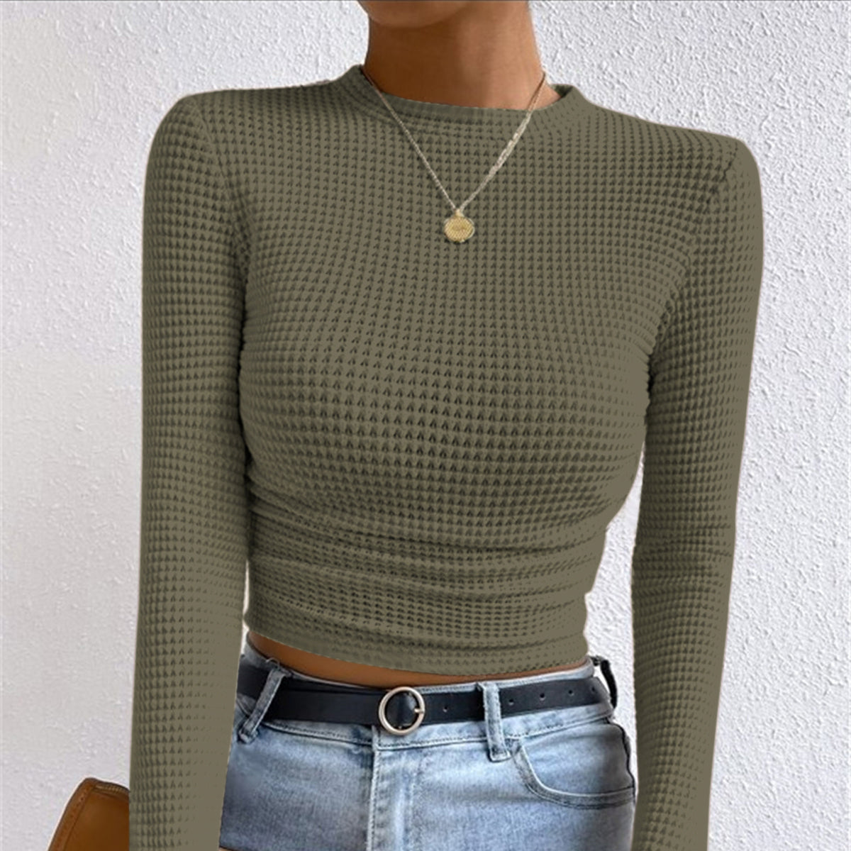 Donna - Maglione sottile - Maglia a punti waffle
