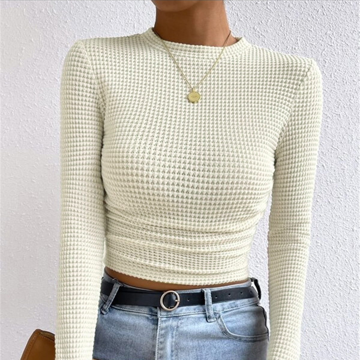 Donna - Maglione sottile - Maglia a punti waffle