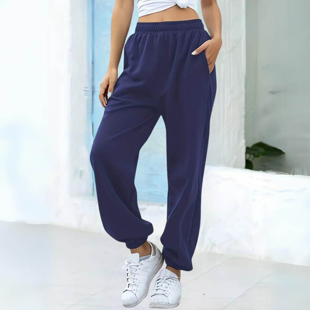 Donne - Pantaloni da jogging a vita alta - Stile baggy