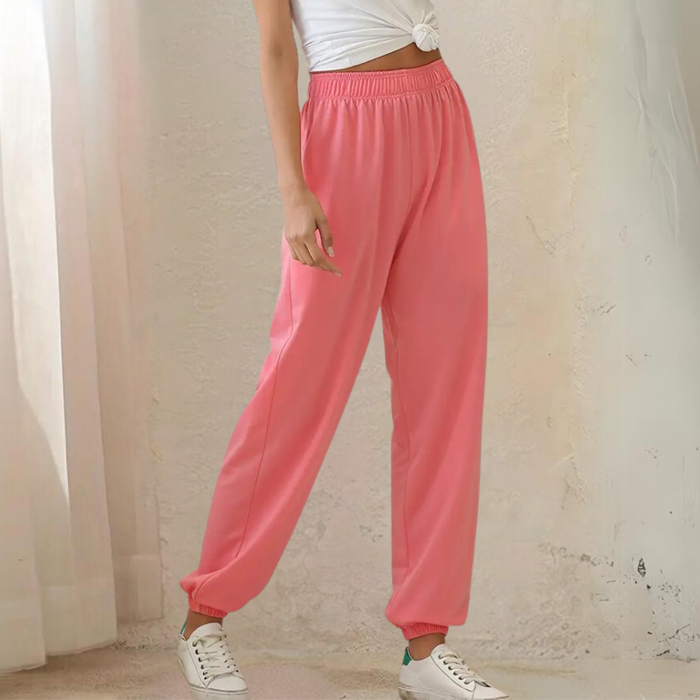 Donne - Pantaloni da jogging a vita alta - Stile baggy