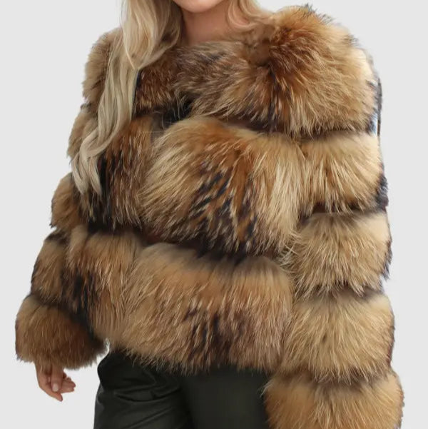 Donna - Elegante giacca in pelliccia sintetica - Accogliente e chic