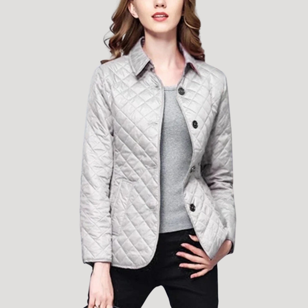 Donna - Giacca estiva leggera e imbottita - Maglia a diamante