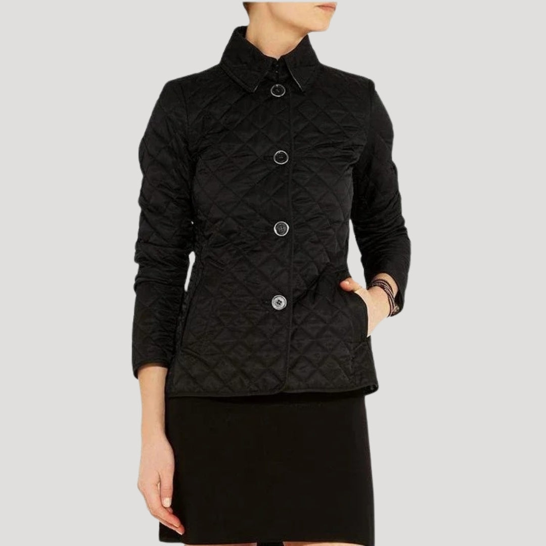 Donna - Giacca estiva leggera e imbottita - Maglia a diamante