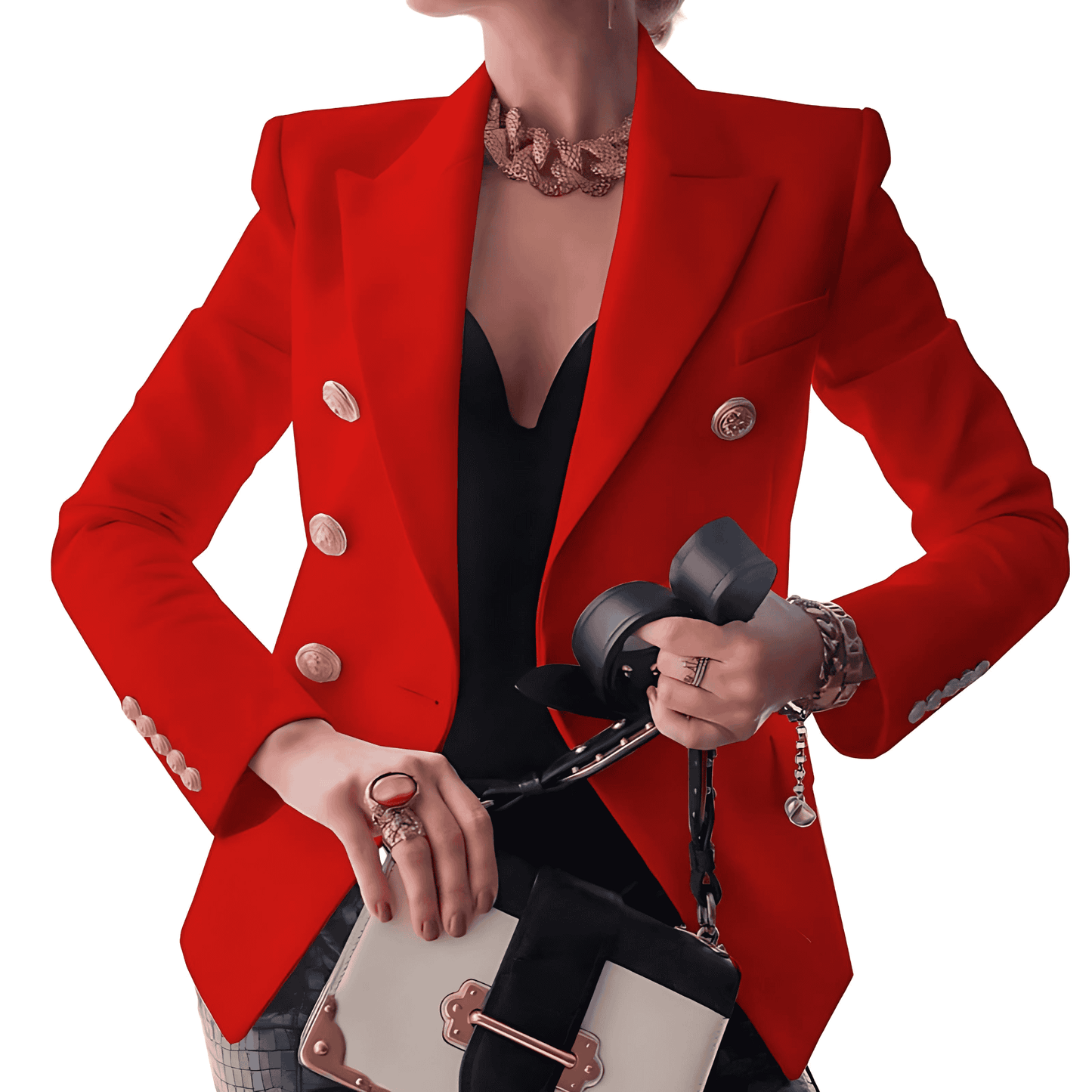 Donna - Blazer elegante - Stile doppio bottone