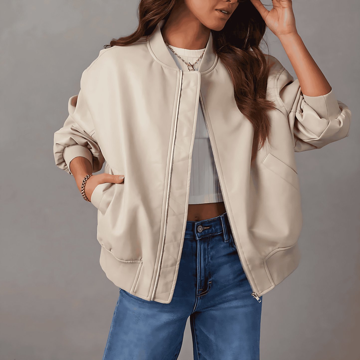 Donna - Bomber casual oversize - Vestibilità elegante