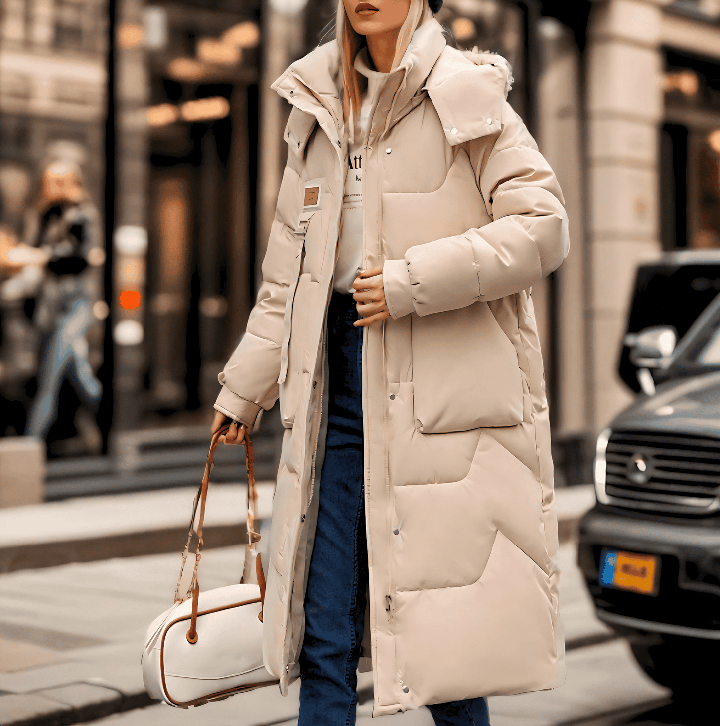 Donna - Cappotto invernale lungo - caldo e alla moda