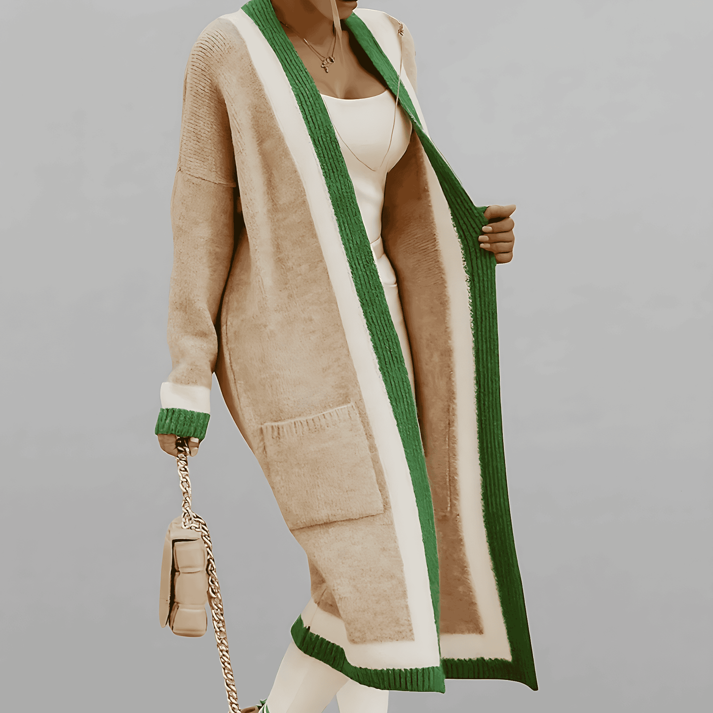 Donna - Cardigan lungo - Stile vintage