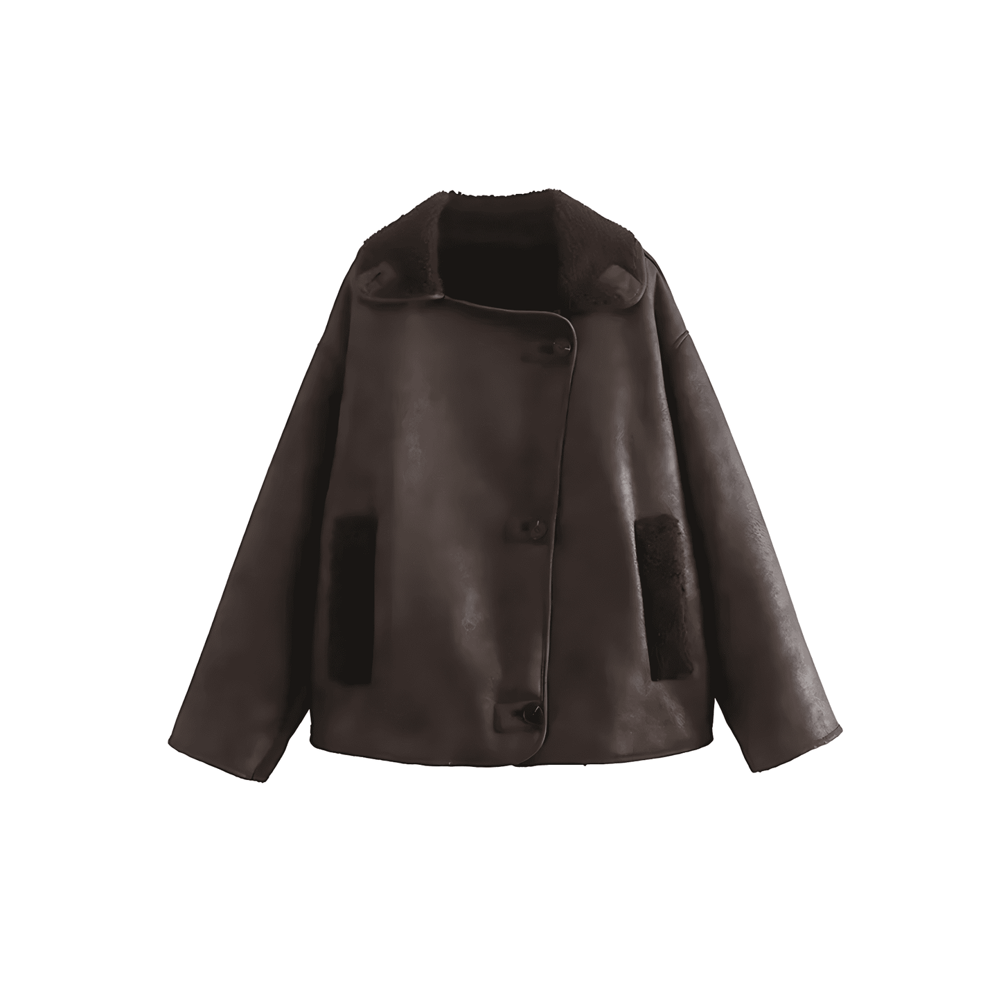 Donna - Elegante giacca a maniche lunghe con risvolto - Stile invernale