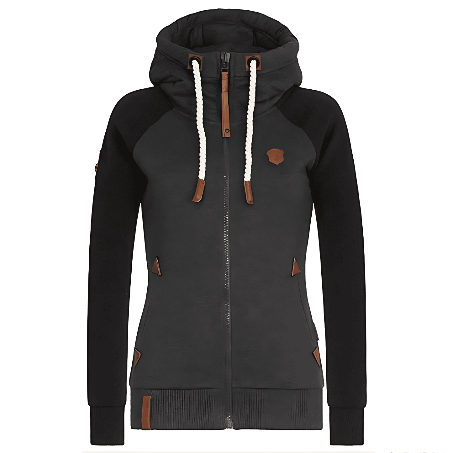 Donna - Felpa con cappuccio con zip - Manica lunga