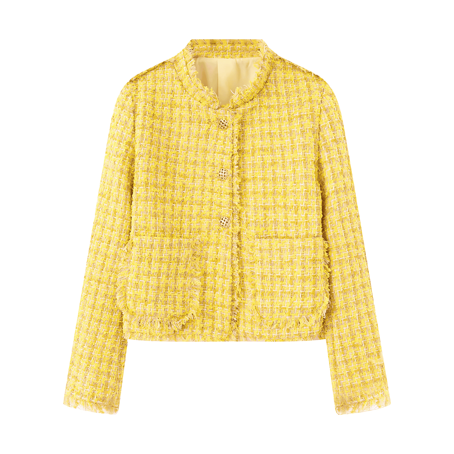 Donna - Giacca corta elegante - Tweed strutturato