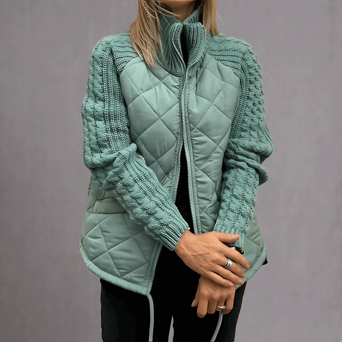 Donna - Giacca imbottita - Maniche in maglia
