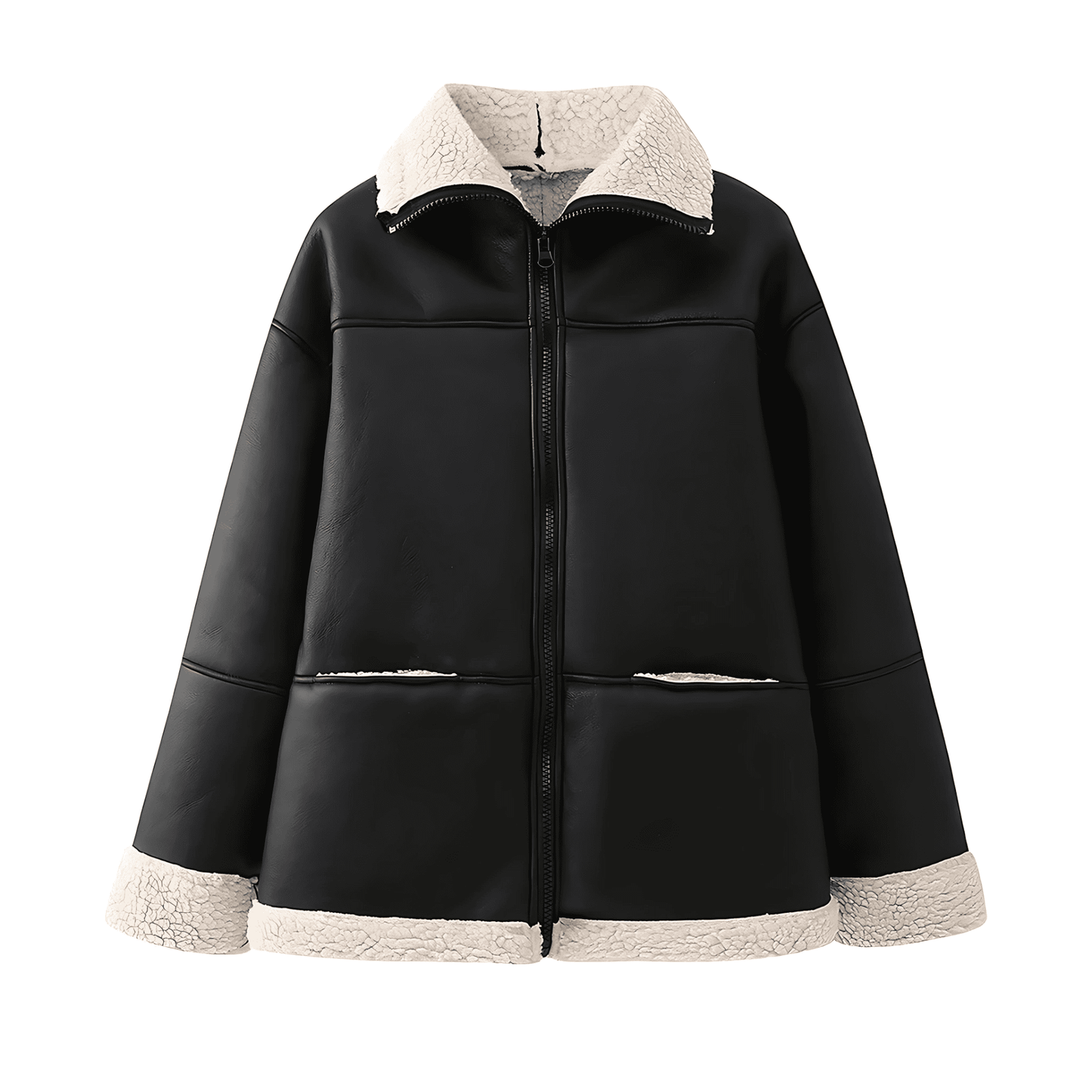 Donna - Giacca in ecopelle con fodera confortevole