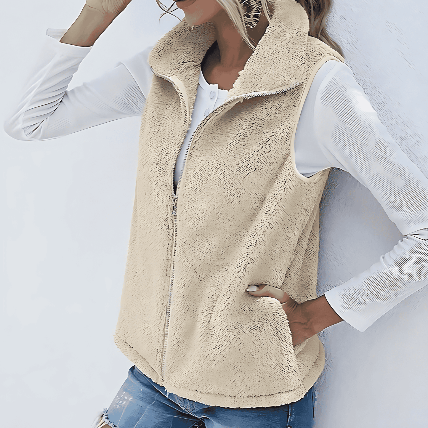 Donna - Gilet con zip - Comfort alla moda