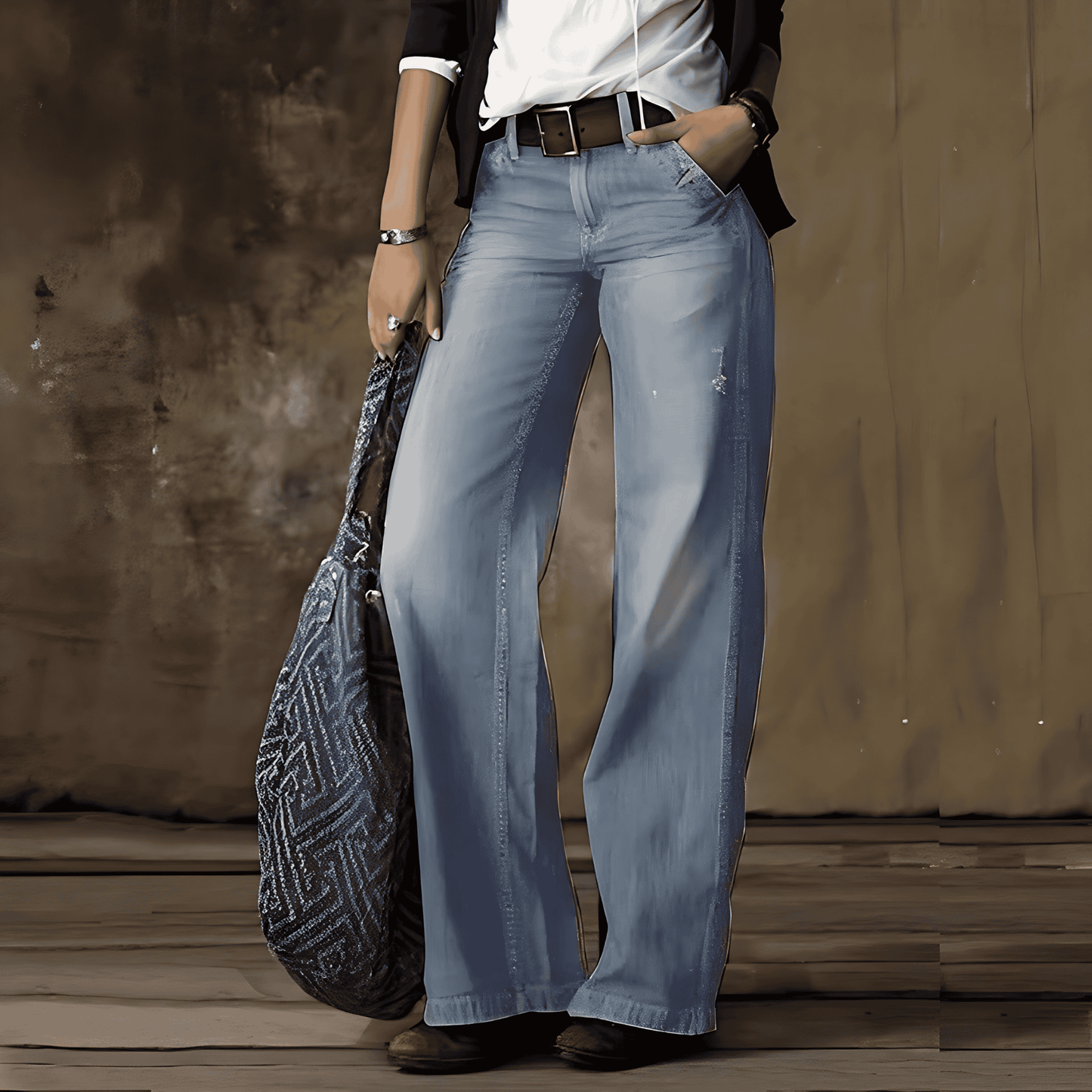 Donna - Jeans Retro a gamba larga - Vestibilità comoda